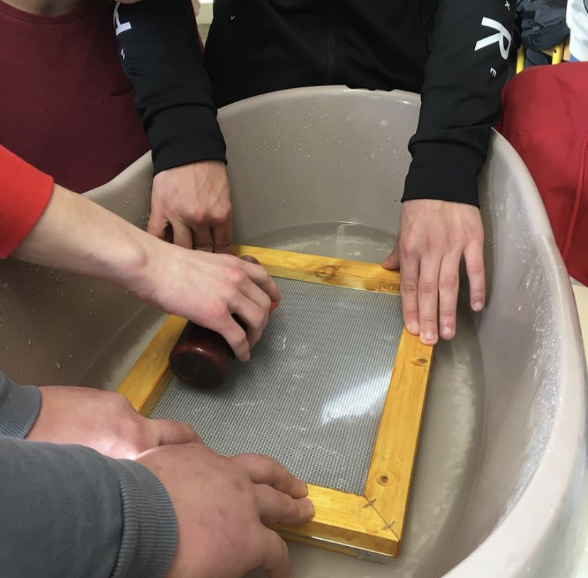 lycée pro fabrication papier recyclé